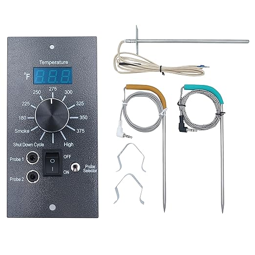 Replacement for Traeger Digital Pro Controller, Compatible with Traeger Wood Pellet Grills, with Waterproof Meat Temperure Probe 2pc and 7" RTD Temperature Sensor…