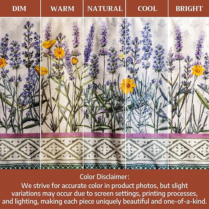 Maison d' Hermine Double Oven Mitts 100% Cotton 7"x35" Double Oven Mitt Heat Resistant BBQ Cooking Gloves with Loop Baking Grilling Kitchen Hotel Home Farmhouse Spring Summer (Fanny Lavender)