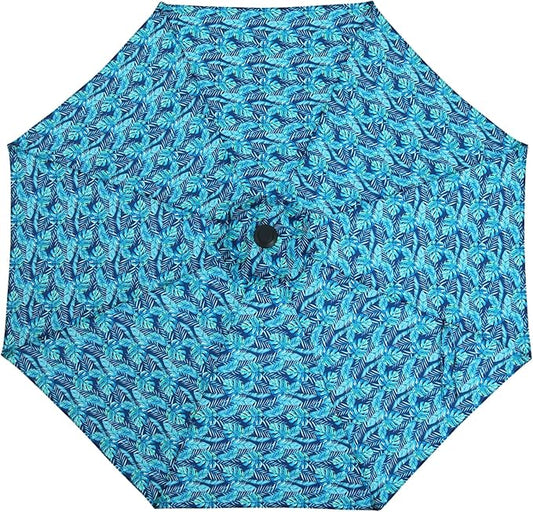 MASTERCANOPY Patio Umbrella 9 ft Replacement Canopy for 8 Ribs-Green Leaf Canopy Only