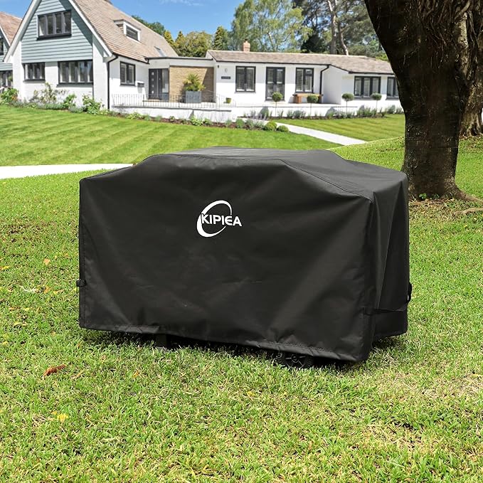 Kipiea Griddle Cover for Blackstone 28" Griddle with Hood, Heavy Duty Tear & Fade Resistant and Waterproof Flat Top Grill Cover for Blackstone 5483 with Buckles and Drawstrings