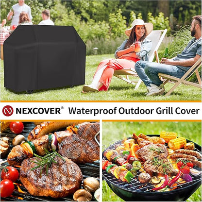 NEXCOVER Gas Grill Cover- 65" Waterproof BBQ Cover, UV Resistant Barbecue Cover, Easy On & Off, Fade Resistant & Dustproof Barbeque Smoker Cover for Brinkmann Char-Broil Weber Nexgrill and More.