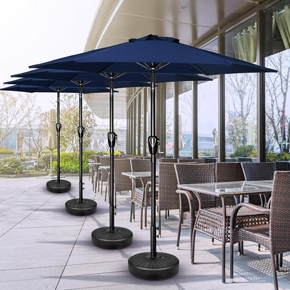 Simple Deluxe 9' Patio Umbrella Outdoor Table Market Yard Umbrella with Push Button Tilt/Crank