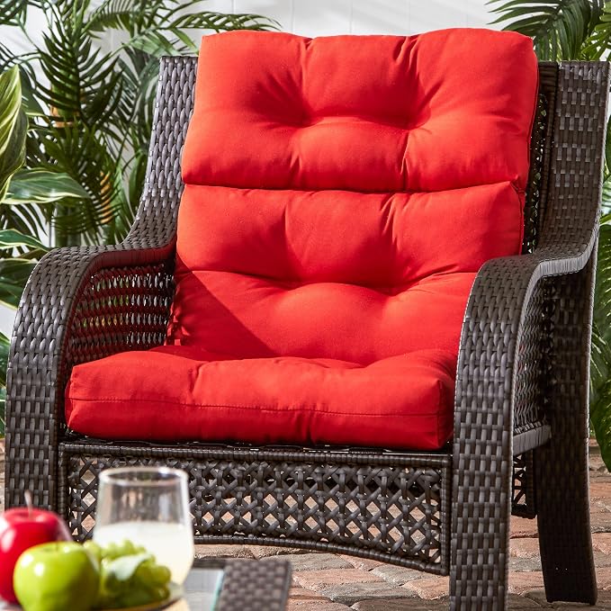 Greendale Home Fashions Fire 44'' x 22'' Outdoor High Back Chair Cushion