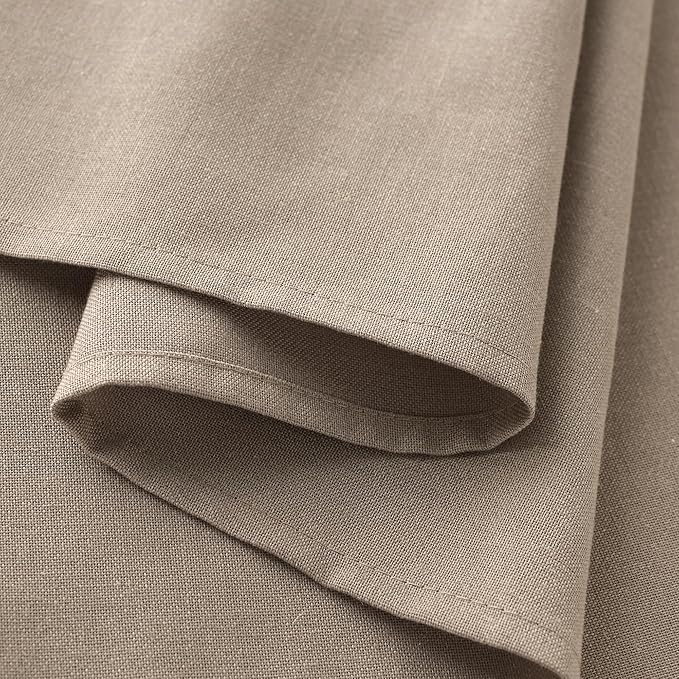 Khaki Textured Linen Rectangle Table Cloth Burlap Tan Fabric Tablecloth Rectangular Dining Table Cover Kitchen Decorations Boho Farmhouse Linen Tablecloths for Rectangle Tables 60x132 Inch