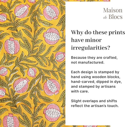 100% Cotton Hand Block Printed, Tablecloth for Kitchen, Dining, Table Cover for Parties, Chritmas, Weddings, Barbecues and Summer picnics Table Cloth