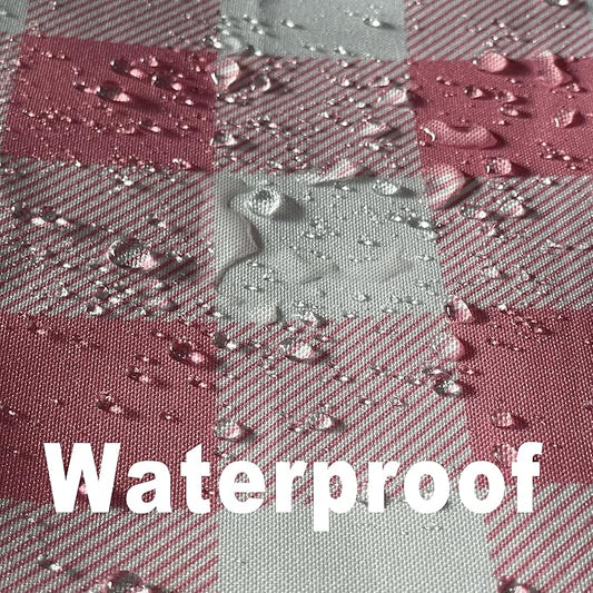 Waterproof Plaid Tablecloth Fabric - Round 90 Inch Classic Gingham Checker Table Cloth for Indoor/Outdoor Use - Buffalo Table Cover for Picnics, BBQs, and Parties