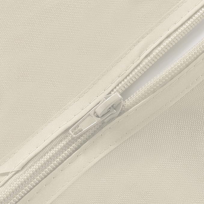 Fitable Outdoor Tablecloth for 8ft Rectangle Tables, Beige, 60 x 120 Inch | Washable Waterproof Wrinkle Free Table Cover, Zipper and Umbrella Hole, For Spring Summer Party Picnic Camping Patio Indoor
