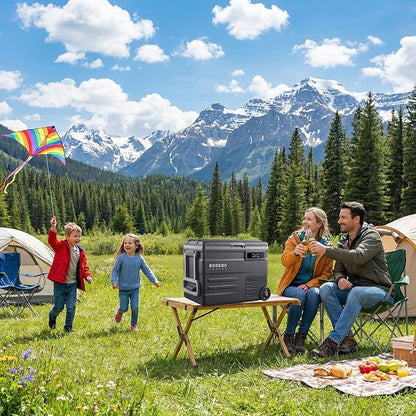 BODEGACOOLER 12 Volt Car Refrigerator,68Quart(65L) Camping Fridge,RV Portable Freezer Single Zone,with APP Control,-4℉-68℉ Car Cooler,12/24V DC and 100-240V AC,for Travel,Truck,Outdoor,Vehicles
