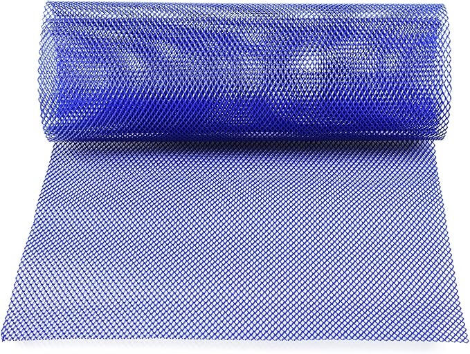 AggAuto Universal 40"x13" Car Grill Mesh 4x8mm Rhombic Hole Blue | Aluminum Alloy Automotive Grille Insert Bumper, One of the Most Multifunctional Shape Grids 100x33cm