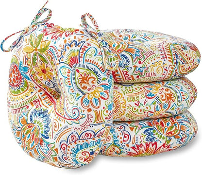 Greendale Home Fashions Jubilee Outdoor 15-inch Bistro Seat Cushion, Set of 4