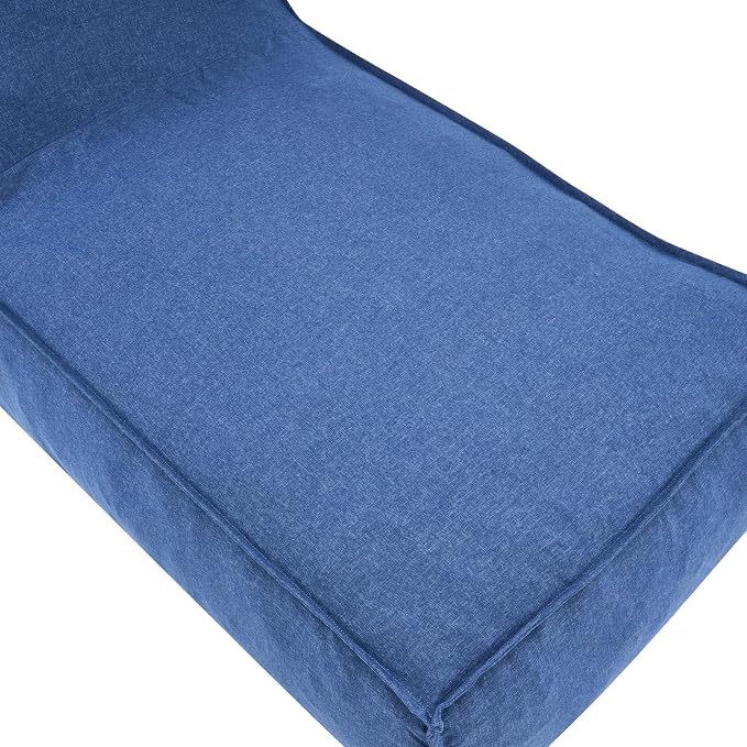 Christopher Knight Home Natty Outdoor Bean Bag Chair Set of 2, Fabric Bean Bag Chair for Adults and Kids, Indoor/Outdoor Sun Lounger, Patio Lounge Chair Set of 2, Navy Blue