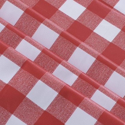 sancua Checkered Vinyl Rectangle Tablecloth Table Cloth, 54x78 Inch | 100% Waterproof Oil Proof Spill Proof PVC Table Cloth, Wipe Clean Cover for Dining Tables, Buffet Parties, Red and White