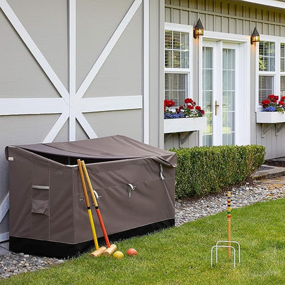 Classic Accessories Ravenna Water-Resistant 85 Gallon Deck Box, outdoor storage box