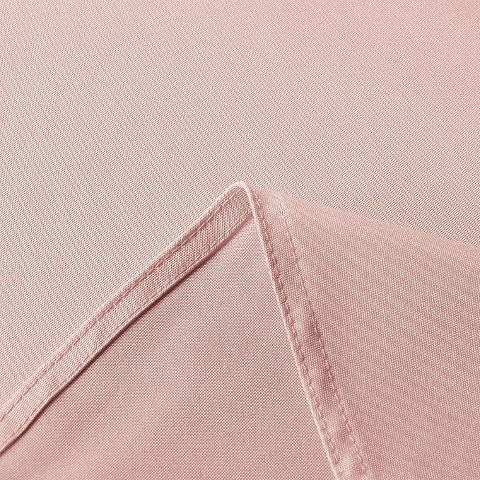 sancua Square Tablecloth - 54 x 54 Inch - Stain and Wrinkle Resistant Washable Polyester Table Cloth, Decorative Fabric Table Cover for Dining Tables, Buffet Parties and Camping, Blush