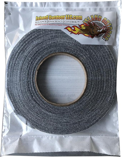 Grey Lavalock Gasket High Temp BBQ Smoker Grill Self Stick 1" x 1/4" x 15'