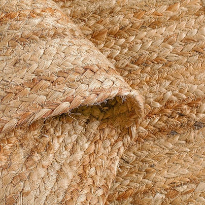 Hausattire Jute Braided Placemats 14x14 Inches Set of 4 Reversible Handwoven Boho Vintage Easter Placemats for Kitchen Dining Tables|BBQ's Farmhouse Decor Indoor & Outdoor Parties|Natural