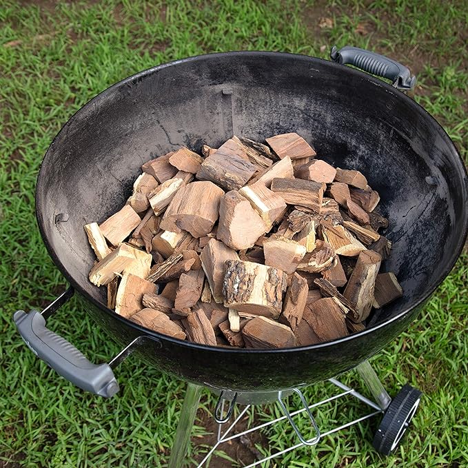 Camerons Products Smoking Wood Chunks- (Alder) Kiln Dried BBQ Large Cut Chips- All Natural Barbecue Smoker Chunks- 5 Pound Bag