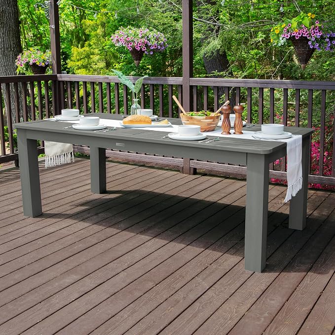 highwood Hamilton Adirondack 7pc Dining Set, 84" x 42", Dining Height, Coastal Teak