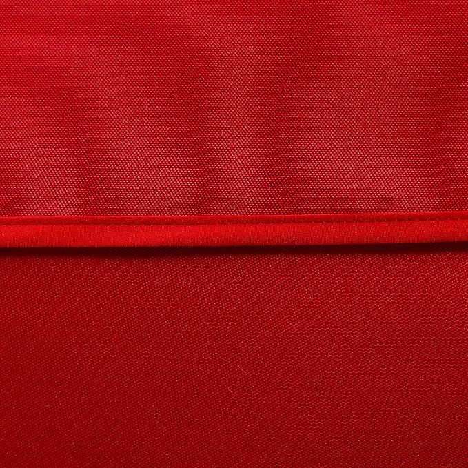 LUSHVIDA Round Outdoor Tablecloth with Umbrella Hole and Zipper, 70 Inch Red, Washable Waterproof Table Cloth Spill Proof Wrinkle Free Table Cover for Patio Spring Summer Picnic BBQS