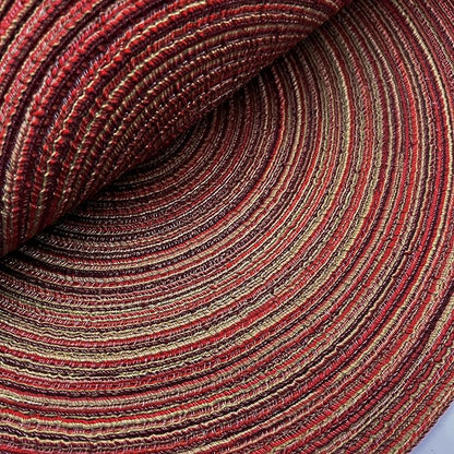 Red-A, Placemats, Round Placemats for Dining Table Set of 8 Woven Heat Resistant Non-Slip Kitchen Table Mats Diameter 14 Inch(Wine)