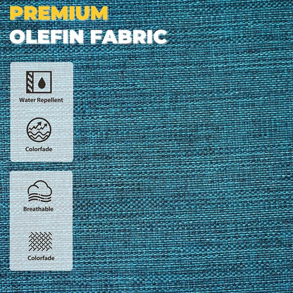 Deep Seat Patio Cushions Set 19 x 19 Inch,Olefin Fabric Outdoor Seat Cushion,Patio Furniture Cushions with Removable Cover,Rain-Proof and Fade Resistant Deep Seat Bottom & Back Cushion,1set