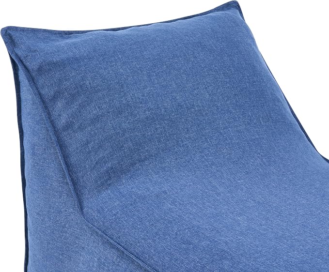 Christopher Knight Home Venny 48" L Outdoor Bean Bag Chair Set of 2, Fabric Bean Bag Chair for Adults and Kids, Indoor/Outdoor Sun Lounger, Patio Lounge Chair Set of 2, Navy Blue