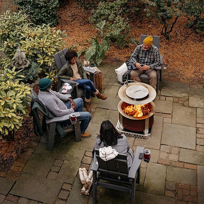 Breeo Smokeless Fire Pit (X Series 24, Corten Steel) | 27.5 inch Smokeless Firepit for Outside | 62 Pounds | Ideal for Families Compatible with Wide Range of Breeo Accessories