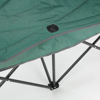 ARROWHEAD OUTDOOR Portable Folding Double Duo Camping Chair Loveseat | 2 Cup & Wine Glass Holder, Carrying Bag, Supports up to 500lbs, Beach, Tailgating, Fishing, Patio, Hunting, Backyard, Picnic