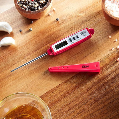 CDN ProAccurate® Instant Read Digital Pocket Thermometer with 2.75" Stainless Steel Tip for Accurate Temperature Measurement, Red (DT450X-R)