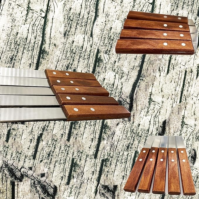 23.6 Inch Long Kabob Skewers,0.91Inch Wide Skewers for Kabobs,Metal Stainless Steel Kebob for Grilling,Extra Large Flat Kebab BBQ Tool,Barbecue Sticks with Wood Handle,Set of 7