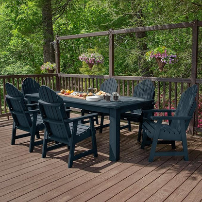 highwood Hamilton Adirondack 7pc Dining Set, 84" x 42", Dining Height, Federal Blue
