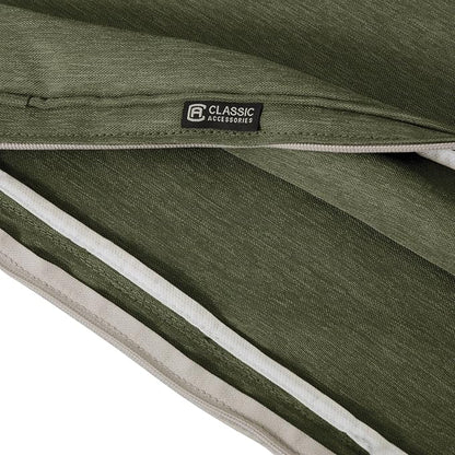 Classic Accessories Montlake Back Cushion Foam & Slip Cover, Heather Fern, 21" Wide x 23" high x 2" Thick