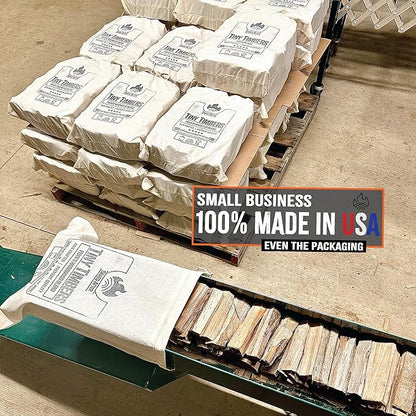 The Tiny Timbers USDA Grade Kiln Dried Hardwood for Table Top Fire Pit and Pizza Oven | Compatible with Solo Stove Mesa & Mesa XL | 5" Splits | USA Sourced | 15 lb. | 1000+ cu. in. | Eastern Oak