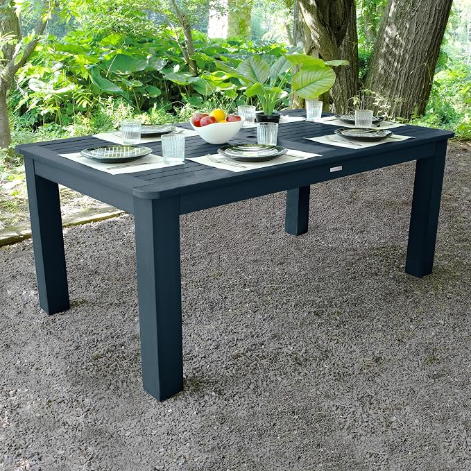 Highwood AD-ST7LH1CO4AA-FBE Lehigh 7pc Rectangular Dining Set 72" x 42", Federal Blue