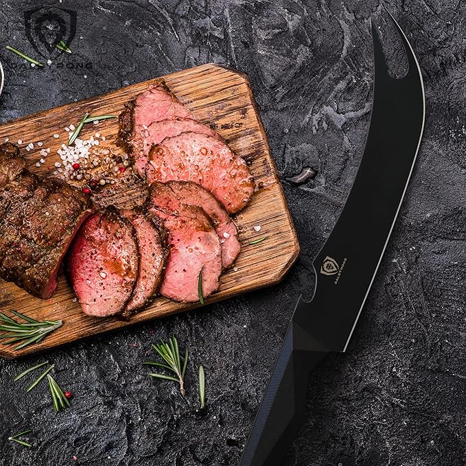 Dalstrong BBQ Pitmaster 9-inch Meat Knife - Shadow Black Series - Black Titanium Nitride Coated - High Carbon - Vacuum Treated Steel - Razor Sharp Kitchen Knife - Sheath - NSF Certified