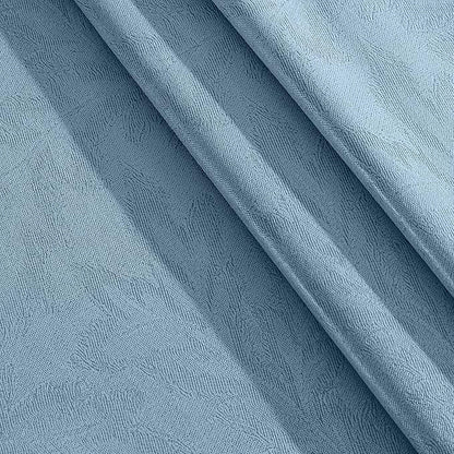 Newbridge Napa Leaf Blue Vinyl Flannel Backed Tablecloth, 70 Inch Round, Hotel Quality Waterproof Indoor Outdoor Table Cover for Kitchen, Patio, Dining, BBQ