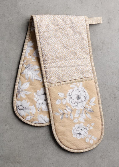 Maison d' Hermine Double Oven Mitts 100% Cotton Double Oven Glove (7"x35") | Heat Resistant BBQ Cooking Gloves with Loop Baking Kitchen Home Hotel Farmhouse Thanksgiving Christmas - Pretty Autumn