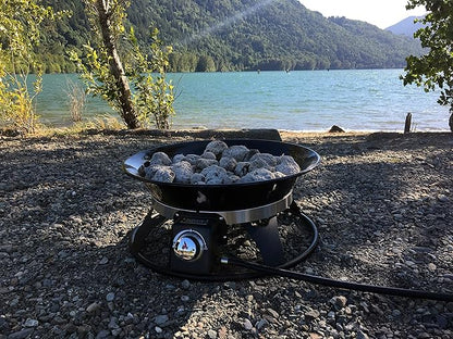 Outland Living Portable Propane Fire Pit, 21-inch, 58,000 BTU with Fire Pit Cover & Carry Kit, Smokeless Gas Firebowl | Perfect for Camping, Patio, Backyard, Tailgating, Deck, RV| Black 863 Cypress