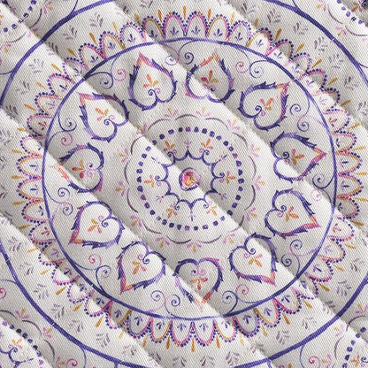 Maison d' Hermine Pot Holders 100% Cotton Heat Resistant Potholders 8" x 8" Hot Pads with Loop BBQ Cooking Baking Hotel Farmhouse Kitchen Handling Hot Pans Spring Summer (Pack of 1, Mandala)