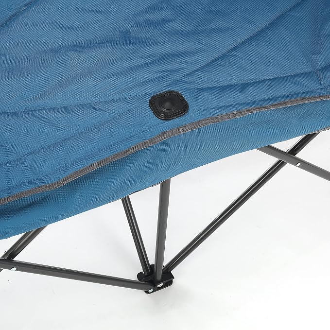 ARROWHEAD OUTDOOR Portable Folding Double Duo Camping Chair Loveseat | 2 Cup & Wine Glass Holder, Heavy-Duty Carrying Bag, Padded Seats & Armrests, Supports up to 500lbs, Beach, Tailgating, Patio