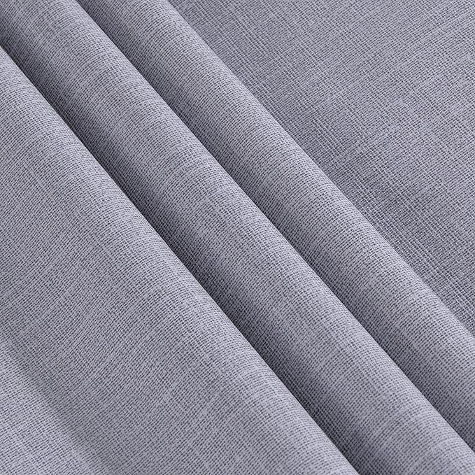 sancua Waterproof Rectangle Vinyl Tablecloth Table Cloth 60x102 Inch, Grey | 100% Oil Spill Proof, PVC Material, Wipe Clean Table Cover for Dining Tables, Buffet Parties and Camping
