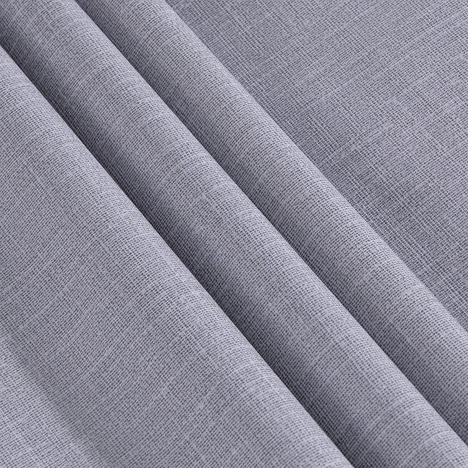 sancua Waterproof Rectangle Vinyl Tablecloth Table Cloth 60x84 Inch, Grey | 100% Oil Spill Proof, PVC Material, Wipe Clean Table Cover for Dining Tables, Buffet Parties and Camping