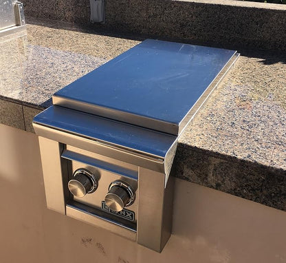 Formosa Covers Built-in Side Burner Cover Fits Wolf SB19, 19.5 Inch Heavy-Duty Waterproof Taupe Polyester Outdoor BBQ Island Guard