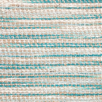 Hausattire Woven Table Placemats Set of 4 - Teal, Jute Boho Outdoor Table Mats for Kitchen Dining Decoration | Heat Resistant Farmhouse Rustic Dinner Spring Easter Placemat - 13x19 Inch