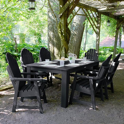 highwood Hamilton Adirondack 7pc Dining Set 72" x 42", Black