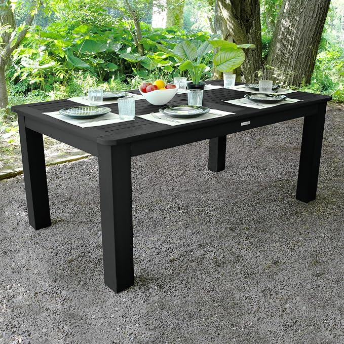 highwood Hamilton Adirondack 7pc Dining Set 72" x 42", Black