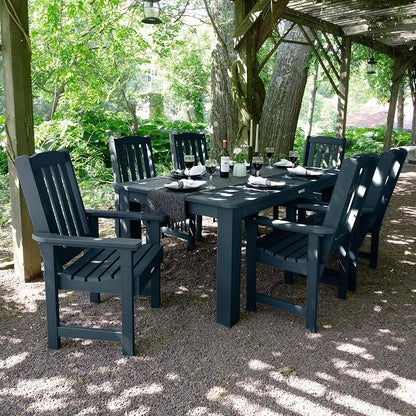 Highwood AD-ST7LH1CO4AA-FBE Lehigh 7pc Rectangular Dining Set 72" x 42", Federal Blue