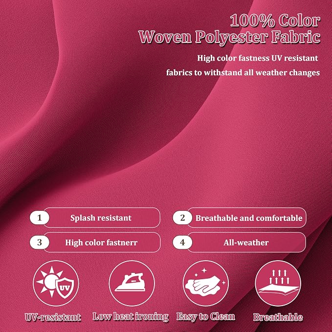 9 Pcs Outdoor Patio Cushions Covers Replacement Sets, Covers Only | 9 Pcs Patio Cushions Covers Replacement UV Resistant, Water Anti-Slip, Heavy-Duty Zippers for 5 Pcs Patio Furniture Set