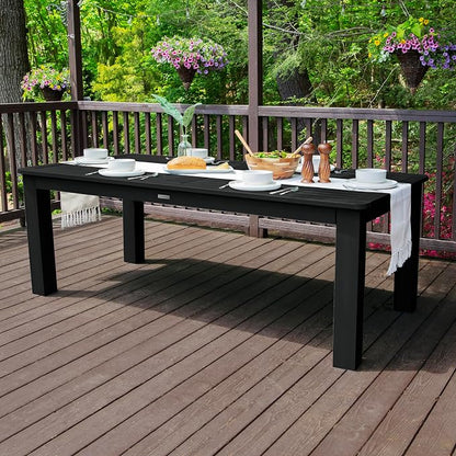 highwood Hamilton Adirondack 7pc Dining Set, 84" x 42", Dining Height, Black