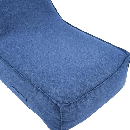 Christopher Knight Home Venny 48" L Outdoor Bean Bag Chair Set of 2, Fabric Bean Bag Chair for Adults and Kids, Indoor/Outdoor Sun Lounger, Patio Lounge Chair Set of 2, Navy Blue